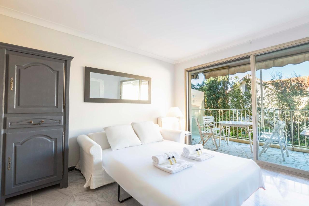 Chez J-P - 100M Beach 2-4Pers Terrace Sea View Pool Garage Antibes Eksteriør billede